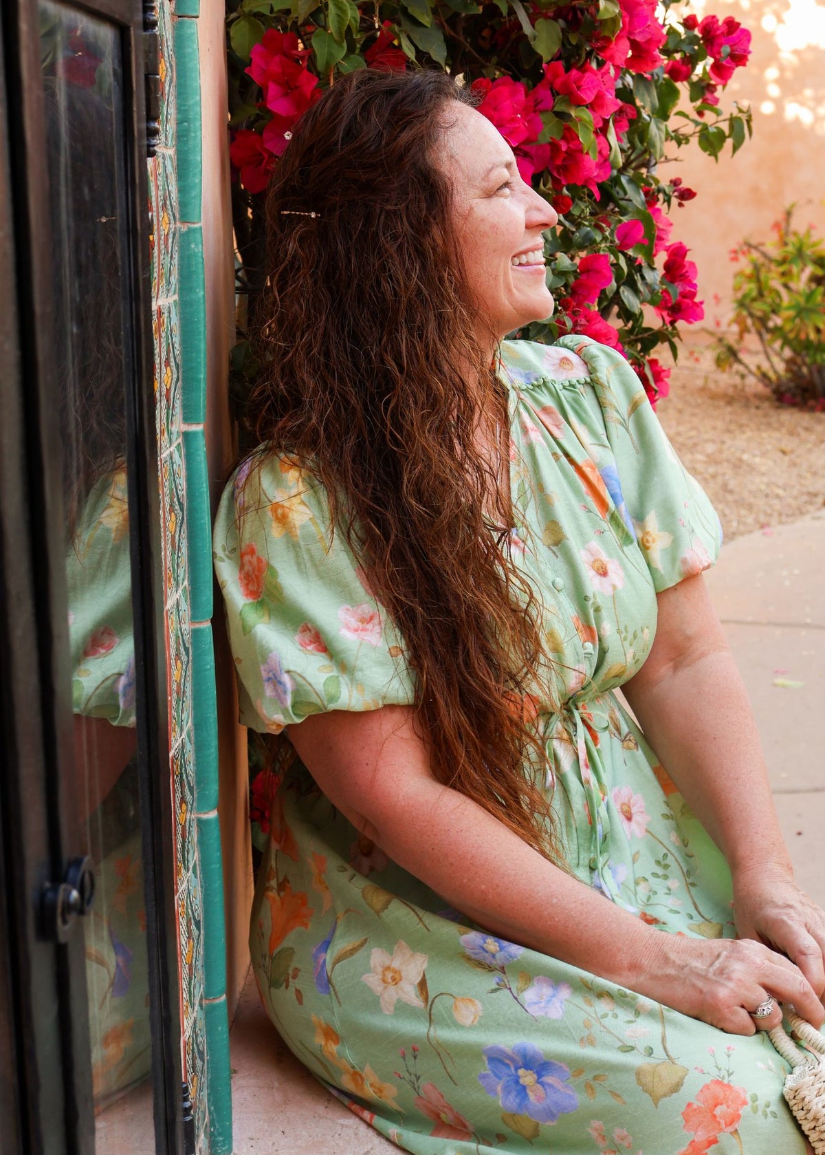 Vintage Charm Dress- Mint.