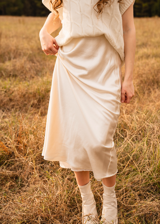 Serena Satin Skirt.